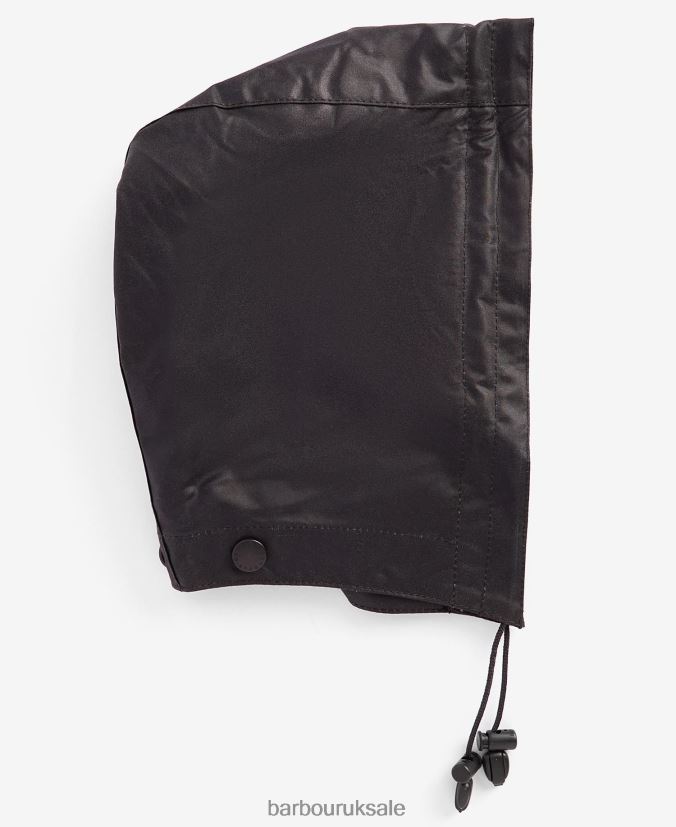 Waxed Cotton Plain Hood Barbour Men R08LB62340 Accessories Black