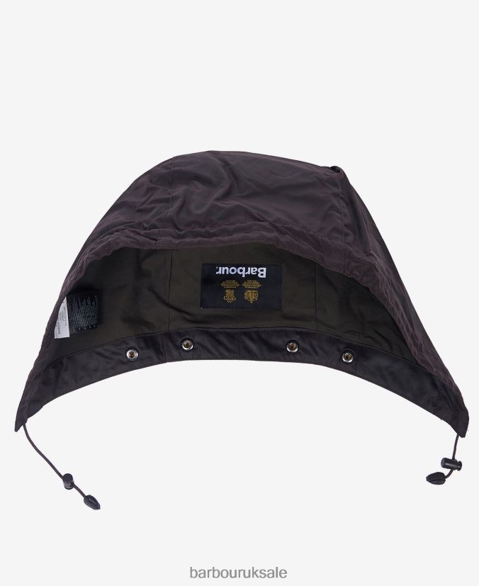 Waxed Cotton Plain Hood Barbour Men R08LB62340 Accessories Black