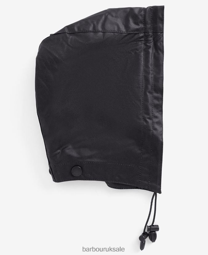 Waxed Cotton Plain Hood Barbour Men R08LB62342 Accessories Black