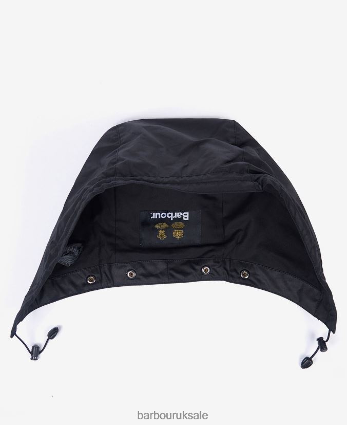 Waxed Cotton Plain Hood Barbour Men R08LB62342 Accessories Black