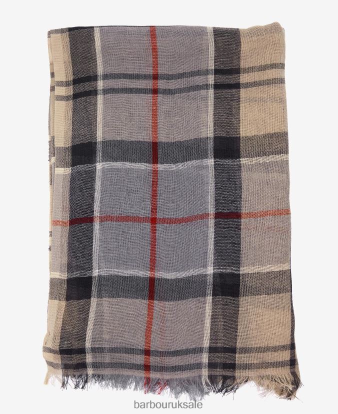 Welton Tartan Scarf Barbour Men R08LB62350 Accessories Stone Dress Tartan
