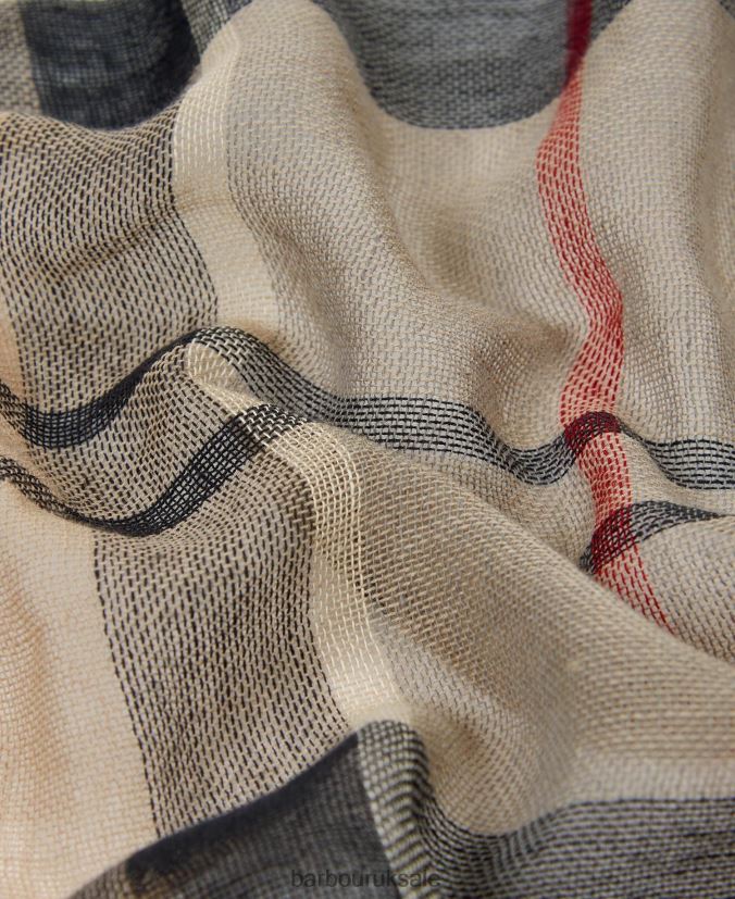 Welton Tartan Scarf Barbour Men R08LB62350 Accessories Stone Dress Tartan