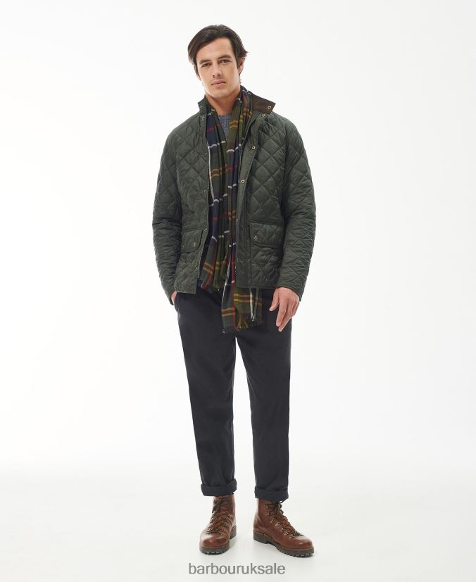 Welton Tartan Scarf Barbour Men R08LB62357 Accessories Stone Dress Tartan