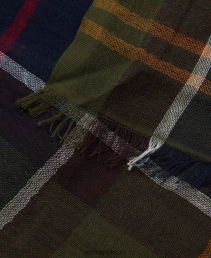 Welton Tartan Scarf Barbour Men R08LB62357 Accessories Stone Dress Tartan