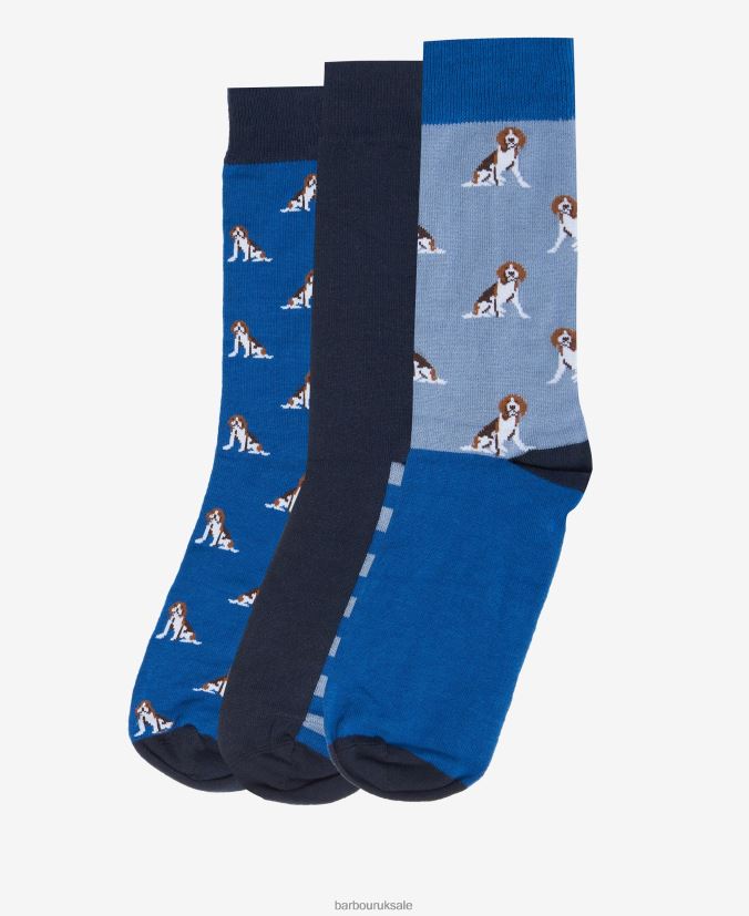 Beagle Dog Socks Set Barbour Men R08LB62358 Accessories Blue Beagle