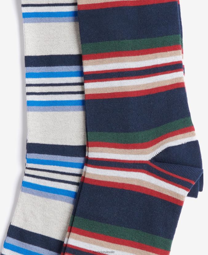 Summer Stripe Socks Barbour Men R08LB62369 Accessories Navy Mix