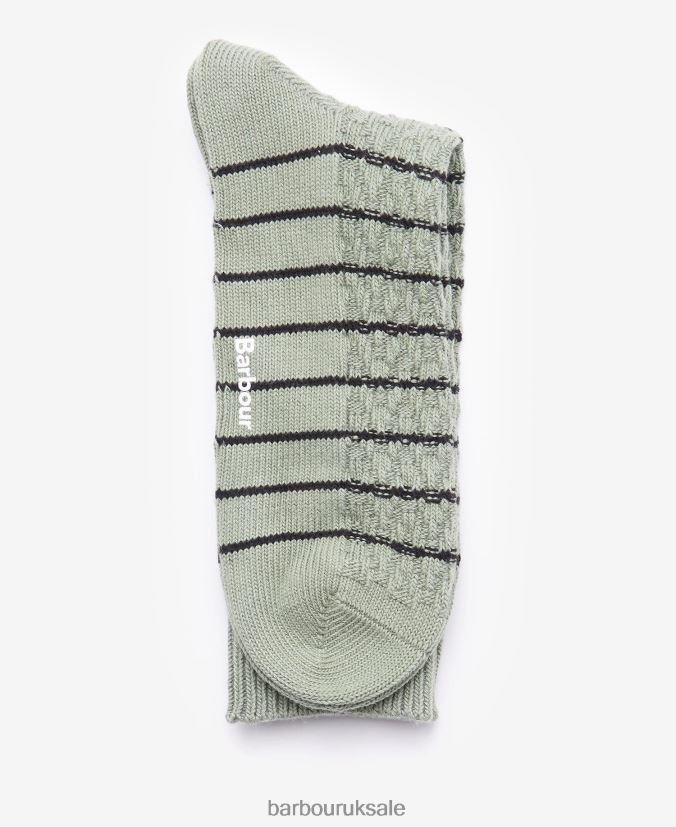 Texture Stripe Socks Barbour Men R08LB62366 Accessories Olive