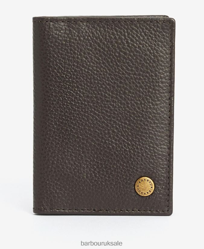 Contrast Leather Billfold Wallet Barbour Men R08LB62375 Accessories Black