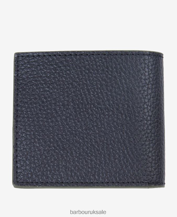 Grain Leather Billfold Coin Wallet Barbour Men R08LB62376 Accessories Black
