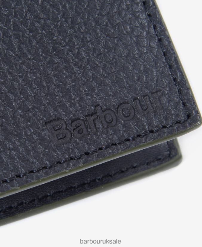 Grain Leather Billfold Coin Wallet Barbour Men R08LB62376 Accessories Black