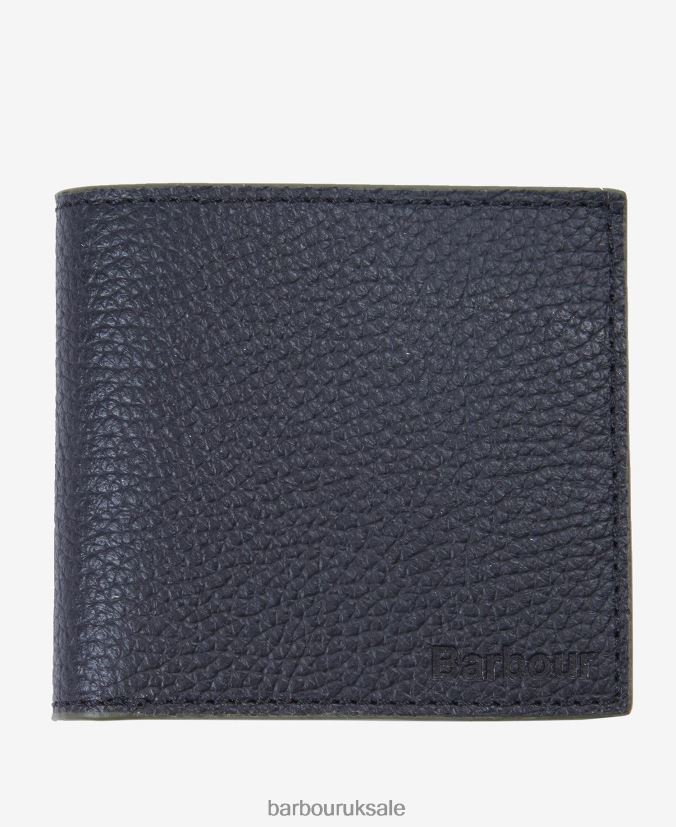 Grain Leather Billfold Wallet Barbour Men R08LB62381 Accessories Black