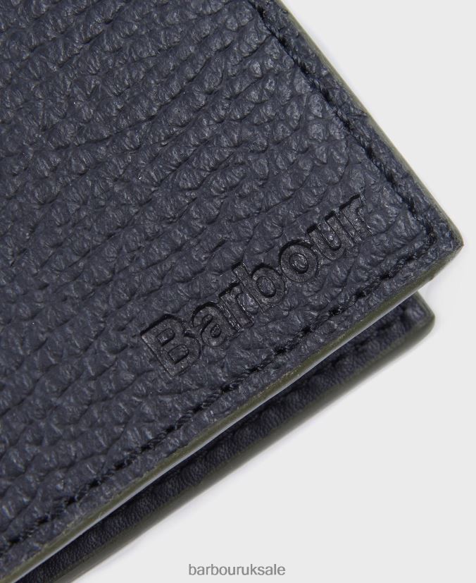 Grain Leather Billfold Wallet Barbour Men R08LB62381 Accessories Black
