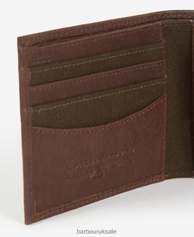 Padbury Billfold Wallet Barbour Men R08LB62379 Accessories Dark Brown