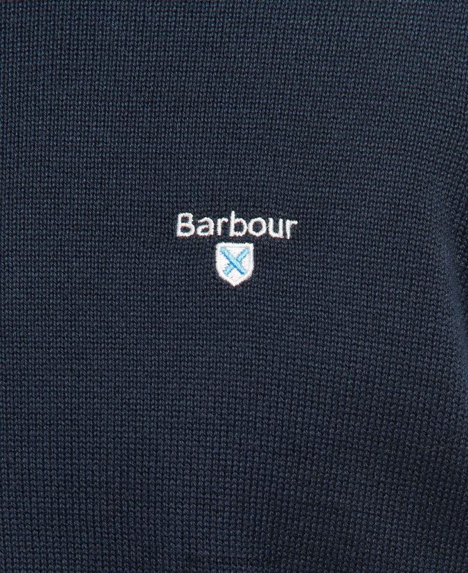 Dawdon Knitted Gilet Barbour Men R08LB6282 Clothing Classic Navy