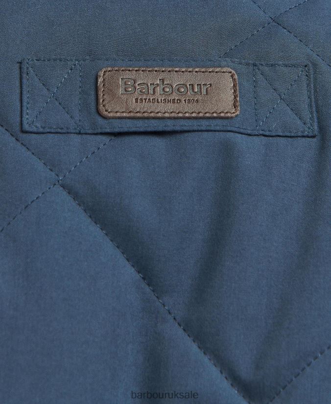 Kurt Quilted Gilet Barbour Men R08LB6246 Clothing Navy/River Birch Tartan