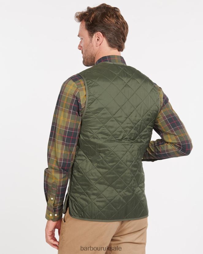 Quilted Waistcoat/Zip-In Liner Barbour Men R08LB62318 Clothing Olive/Ancient