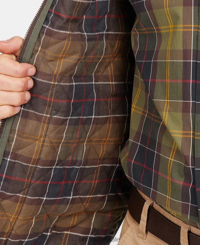 Quilted Waistcoat/Zip-In Liner Barbour Men R08LB62318 Clothing Olive/Ancient