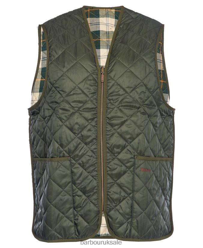 Quilted Waistcoat/Zip-In Liner Barbour Men R08LB62321 Clothing Black/Modern