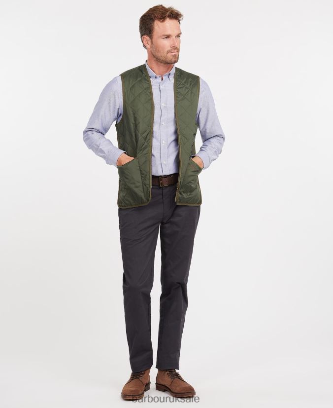 Quilted Waistcoat/Zip-In Liner Barbour Men R08LB62321 Clothing Black/Modern
