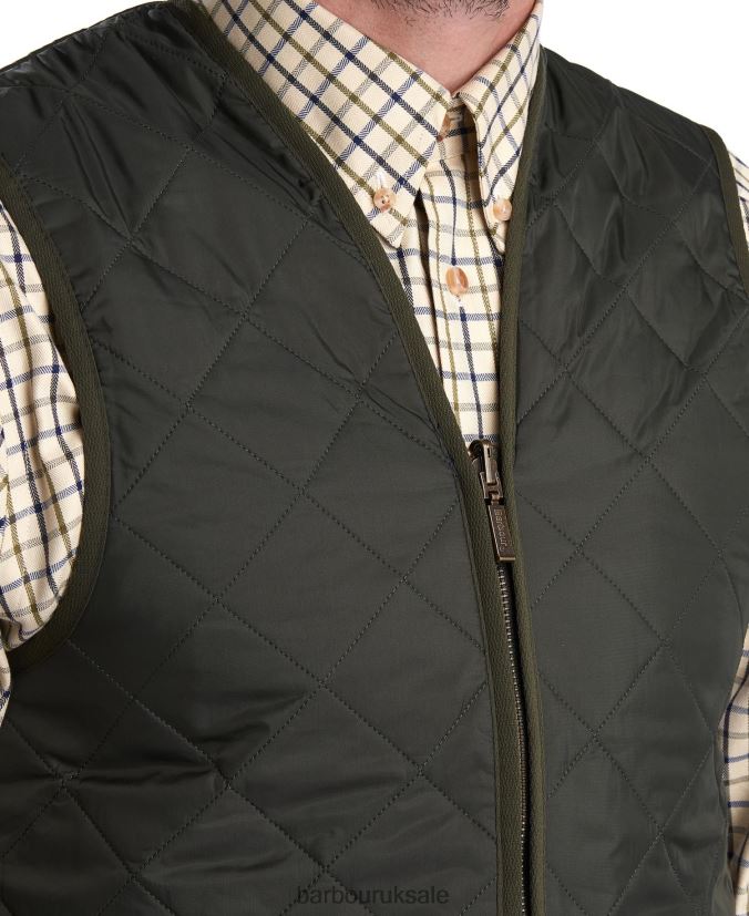 Quilted Waistcoat/Zip-In Liner Barbour Men R08LB62321 Clothing Black/Modern
