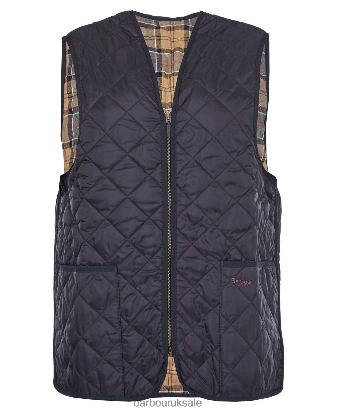 Quilted Waistcoat/Zip-In Liner Barbour Men R08LB62323 Clothing Black/Modern