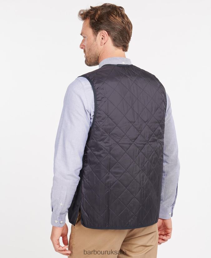 Quilted Waistcoat/Zip-In Liner Barbour Men R08LB62323 Clothing Black/Modern