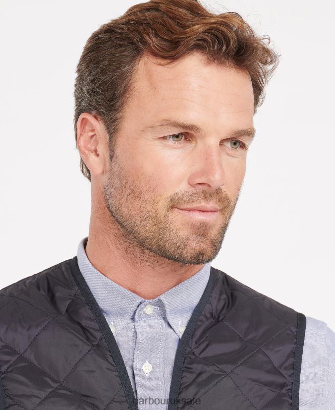 Quilted Waistcoat/Zip-In Liner Barbour Men R08LB62323 Clothing Black/Modern