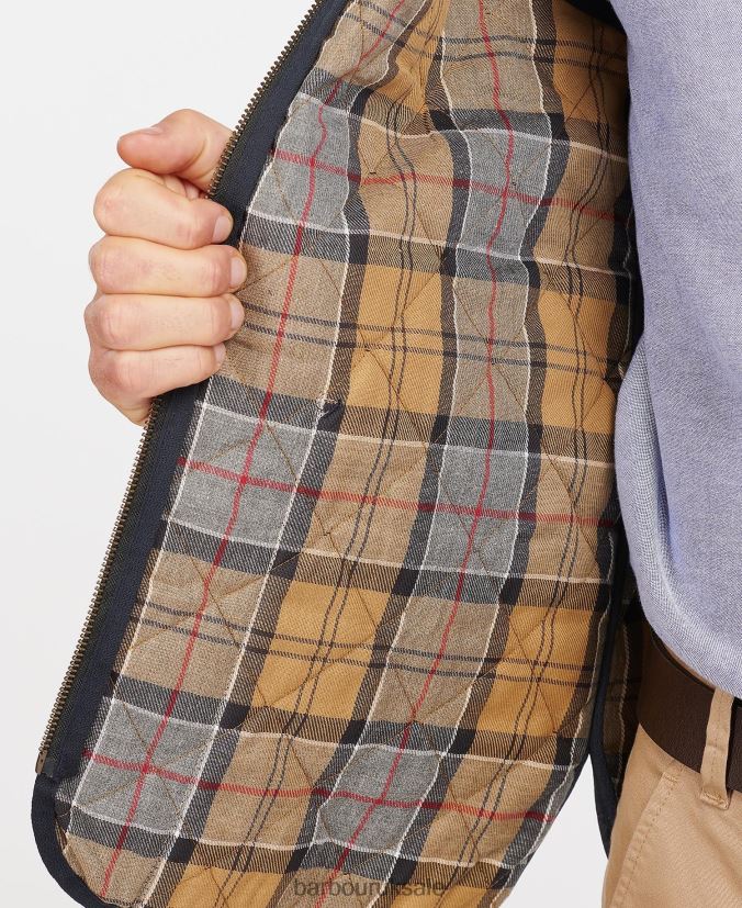 Quilted Waistcoat/Zip-In Liner Barbour Men R08LB62323 Clothing Black/Modern
