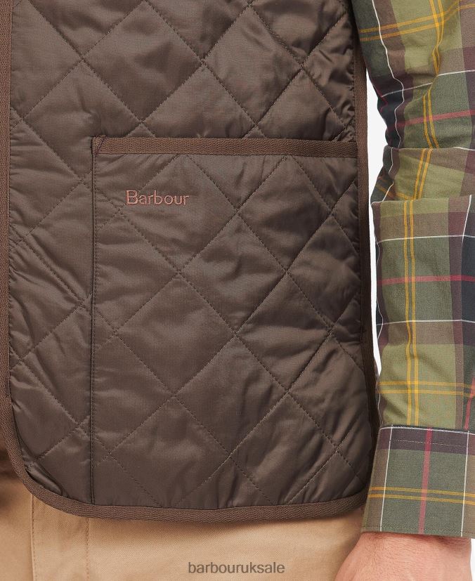 Quilted Waistcoat/Zip-In Liner Barbour Men R08LB62328 Clothing Rustic/Muted
