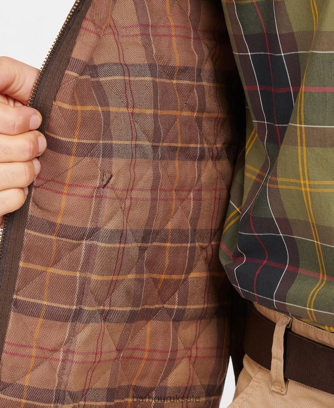 Quilted Waistcoat/Zip-In Liner Barbour Men R08LB62328 Clothing Rustic/Muted