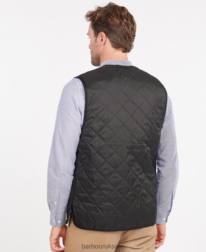 Quilted Waistcoat/Zip-In Liner Barbour Men R08LB62330 Clothing Black/Modern