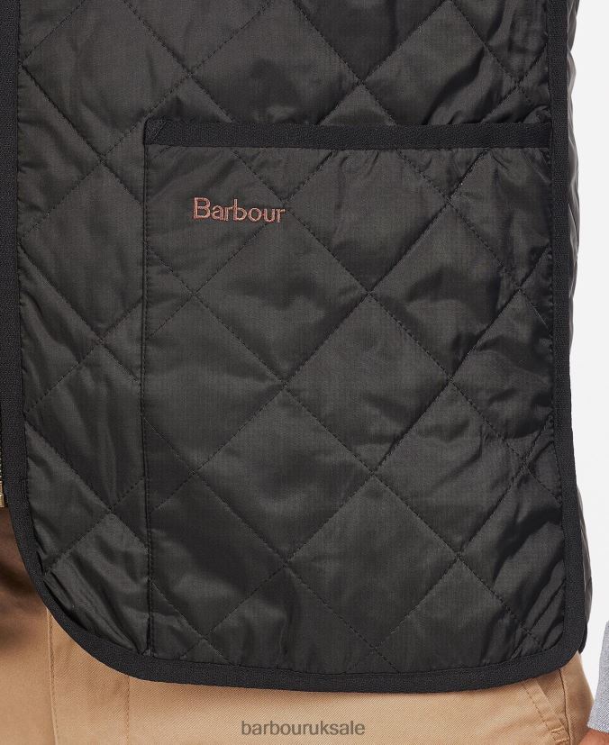 Quilted Waistcoat/Zip-In Liner Barbour Men R08LB62330 Clothing Black/Modern