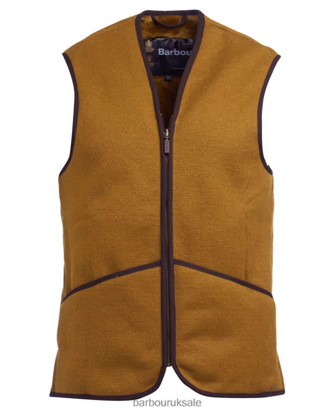 Warm Pile Waistcoat/Zip-In Liner Barbour Men R08LB62322 Clothing Brown