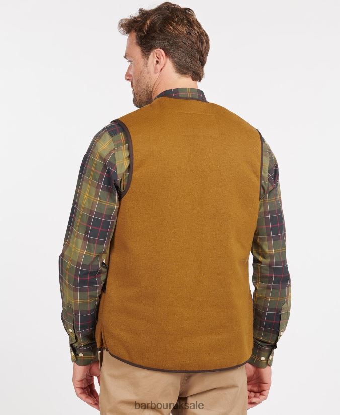 Warm Pile Waistcoat/Zip-In Liner Barbour Men R08LB62322 Clothing Brown