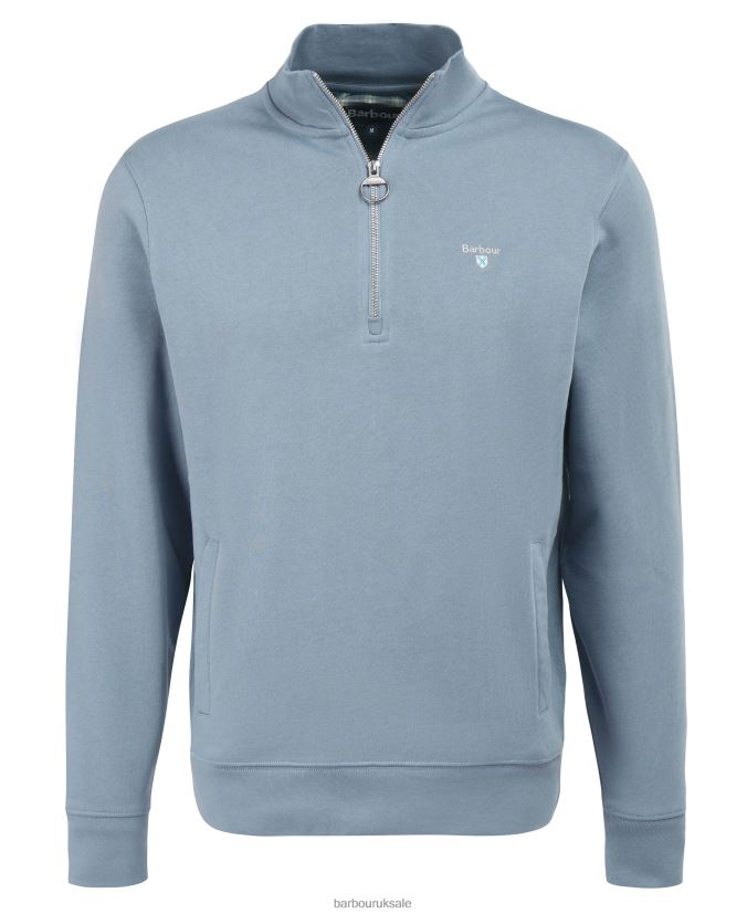 Barbur Rothley Half-Zip Sweatshirt Barbour Men R08LB61052 Clothing Agave Green