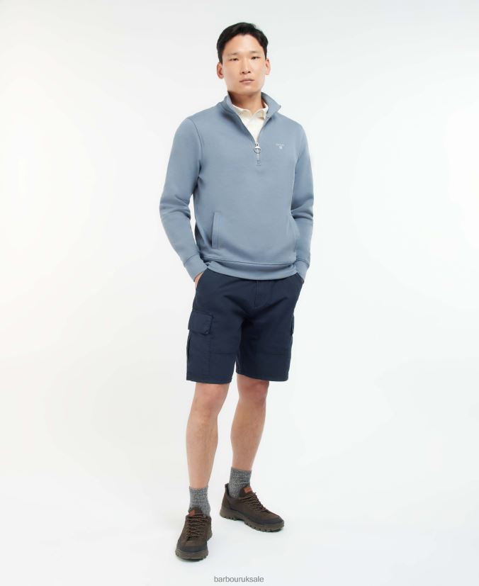 Barbur Rothley Half-Zip Sweatshirt Barbour Men R08LB61052 Clothing Agave Green