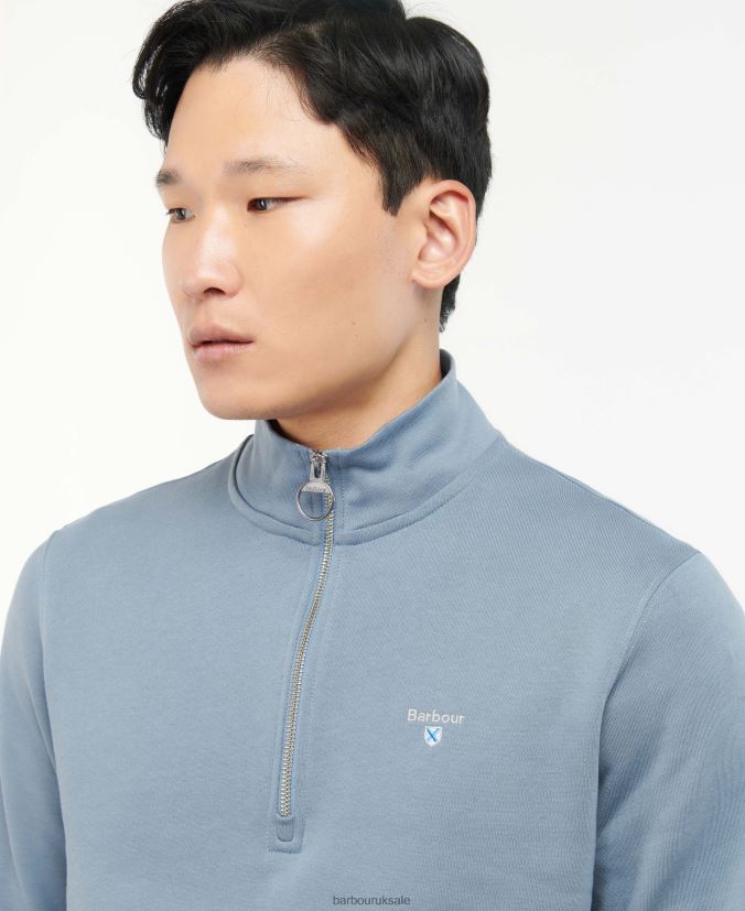 Barbur Rothley Half-Zip Sweatshirt Barbour Men R08LB61052 Clothing Agave Green