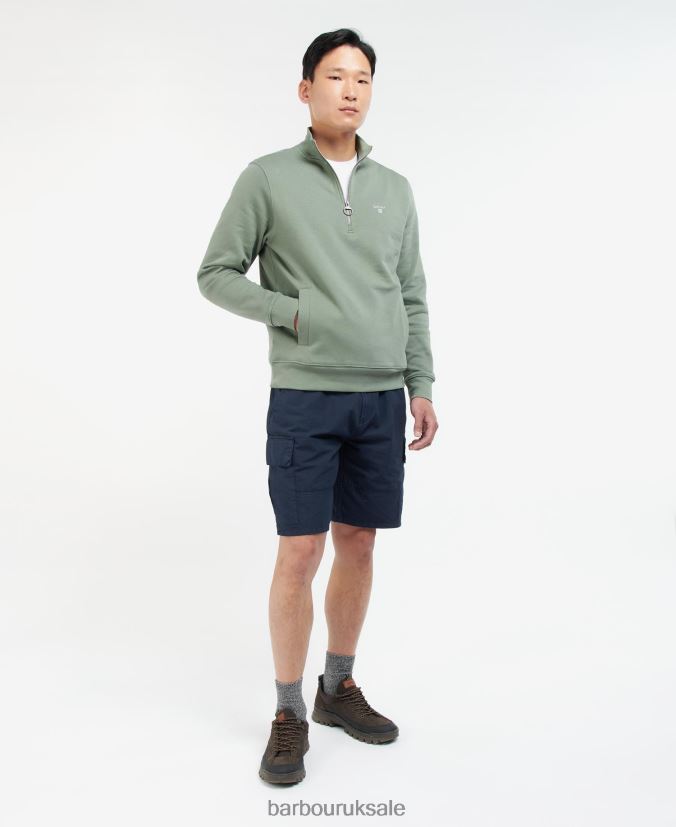 Barbur Rothley Half-Zip Sweatshirt Barbour Men R08LB61061 Clothing Agave Green