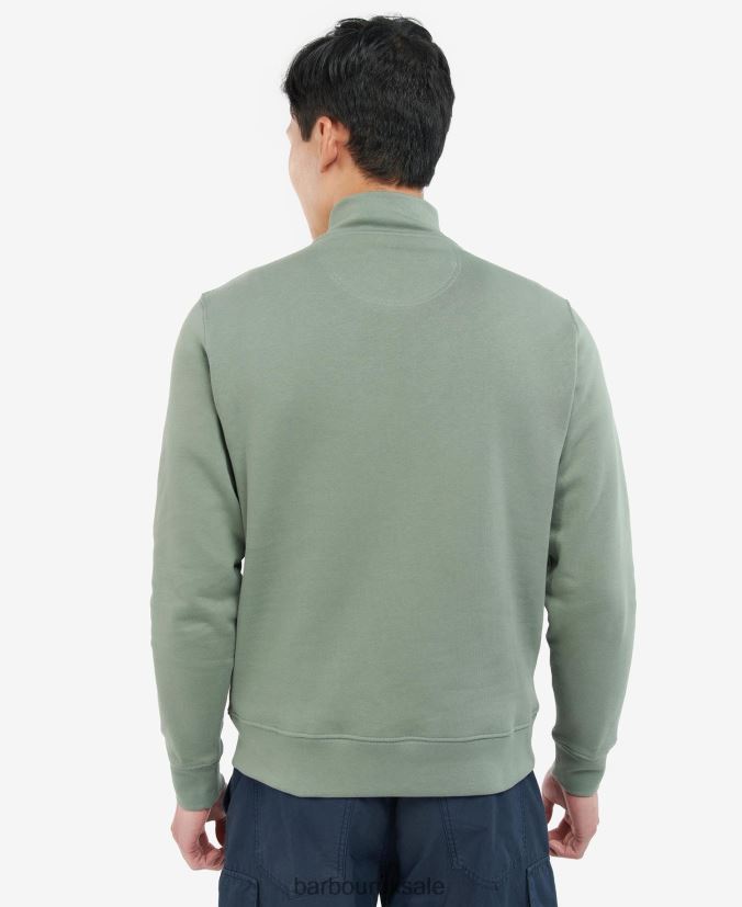 Barbur Rothley Half-Zip Sweatshirt Barbour Men R08LB61061 Clothing Agave Green