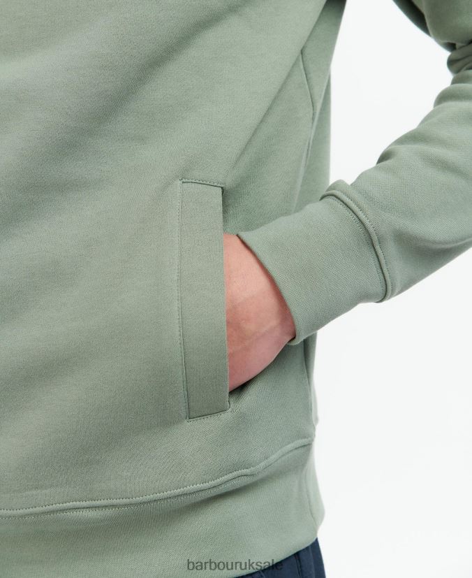 Barbur Rothley Half-Zip Sweatshirt Barbour Men R08LB61061 Clothing Agave Green