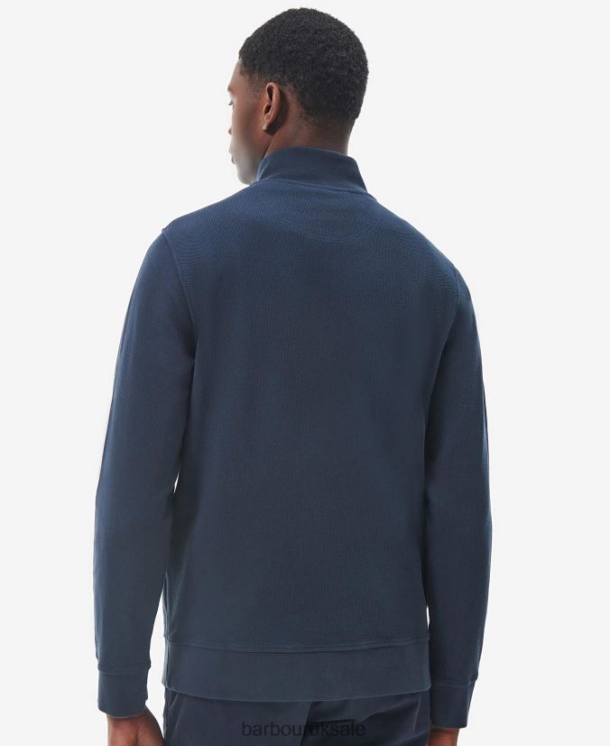 Birkrigg Half Zip Sweatshirt Barbour Men R08LB6990 Clothing White smoke