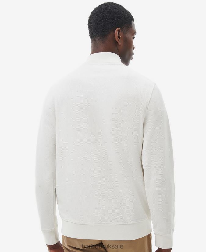 Birkrigg Half Zip Sweatshirt Barbour Men R08LB6991 Clothing White smoke