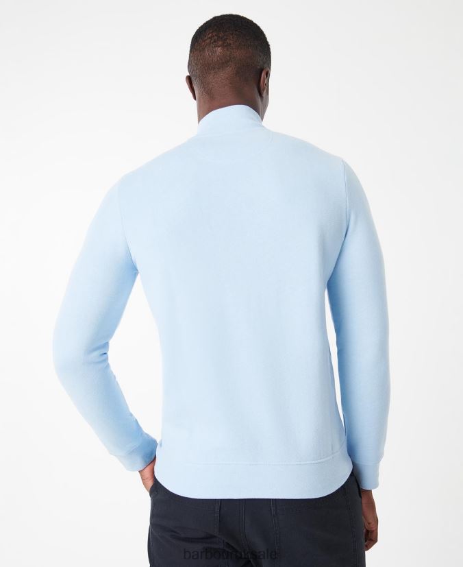Essential Half-Zip Sweatshirt Barbour Men R08LB6999 Clothing Faded Blue