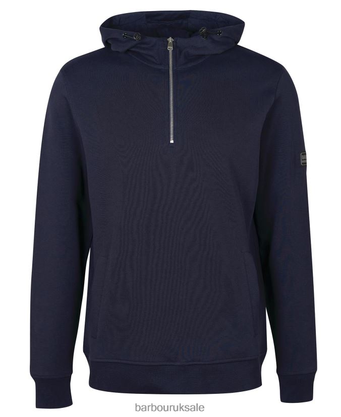 Hoxton Half-Zip Hoodie Barbour Men R08LB61064 Clothing Night Sky