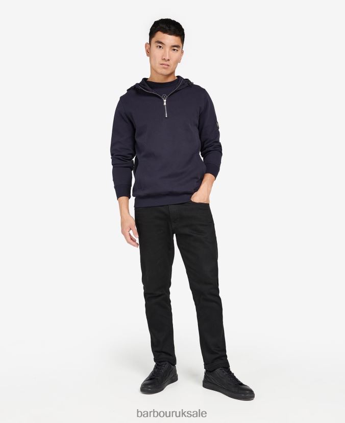 Hoxton Half-Zip Hoodie Barbour Men R08LB61064 Clothing Night Sky