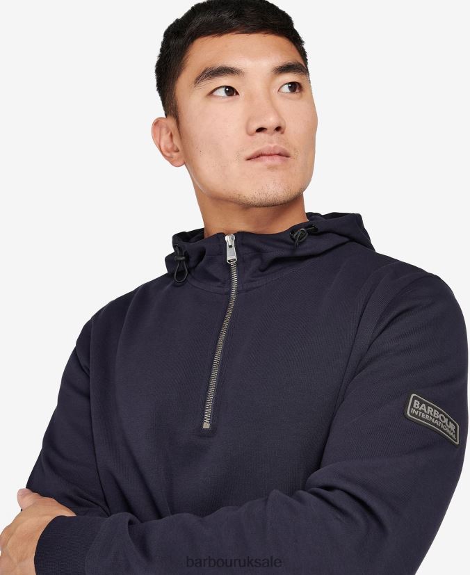 Hoxton Half-Zip Hoodie Barbour Men R08LB61064 Clothing Night Sky