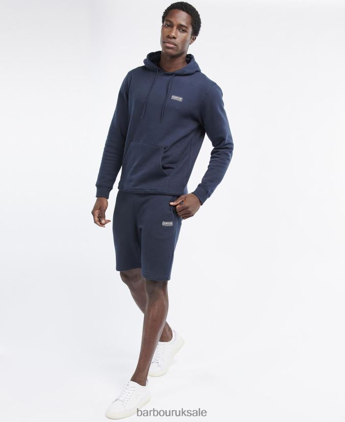International Small Logo Hoodie Barbour Men R08LB6989 Clothing Anthracite Marl