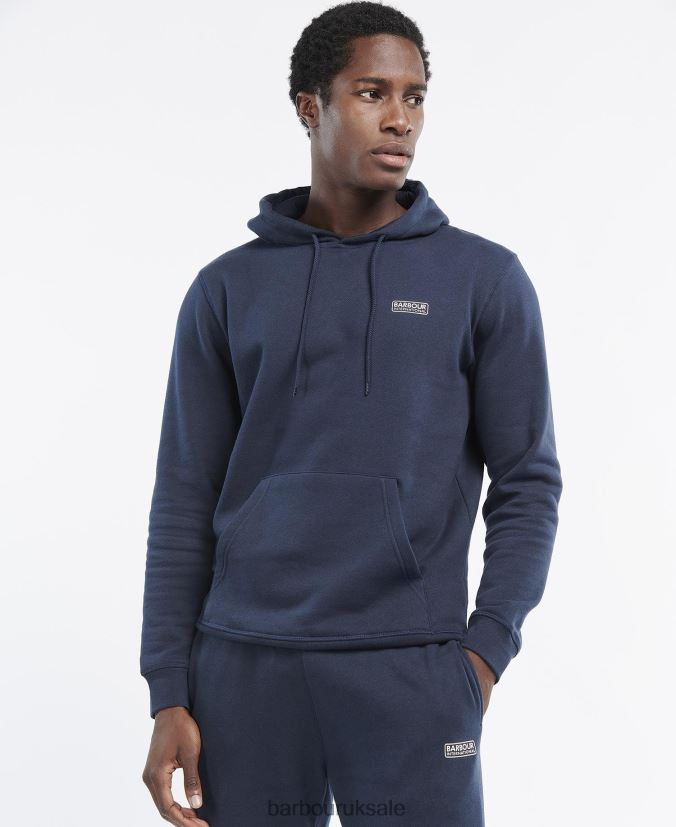 International Small Logo Hoodie Barbour Men R08LB6989 Clothing Anthracite Marl