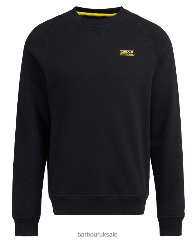 International Sweatshirt Essential Crew Neck Barbour Men R08LB61010 Clothing Black