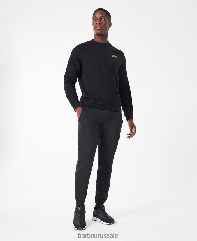 International Sweatshirt Essential Crew Neck Barbour Men R08LB61010 Clothing Black